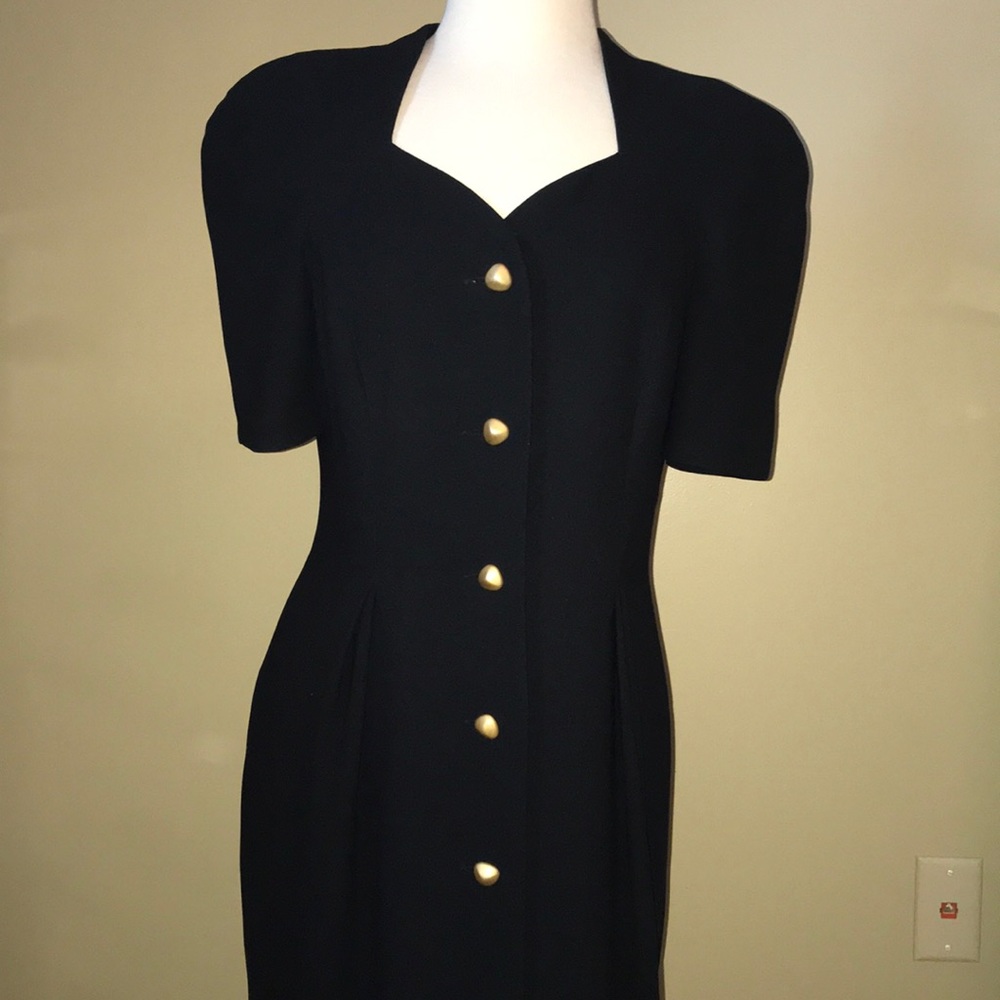 Liz Claiborne Sz 12P Black Dress